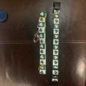 Shamrock Dog Collar and Leash Set. St Patty’s Day